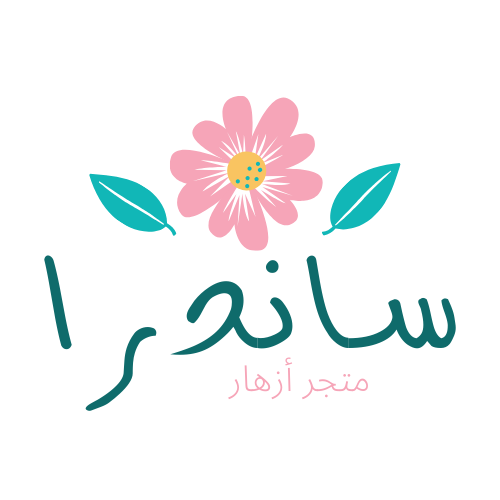 شعار أزرق مخضر ووردي فاتح أزهار زهري